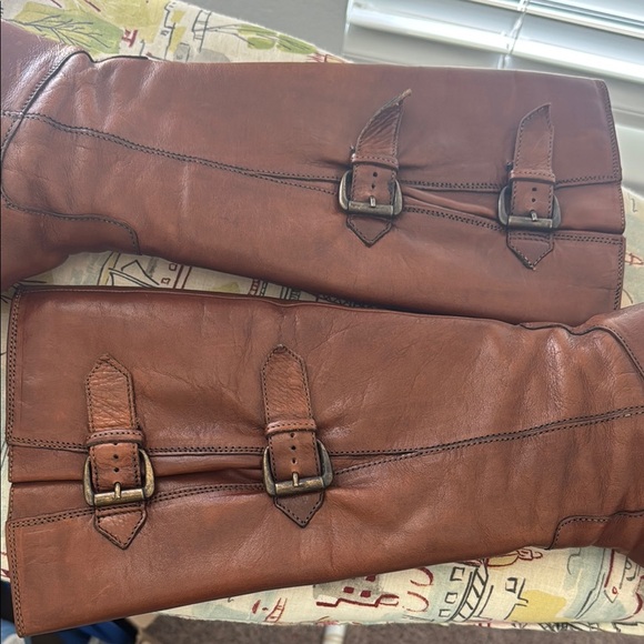 Clarks Mullin Spice Knee-High brown leather riding Boots - Picture 12 of 13